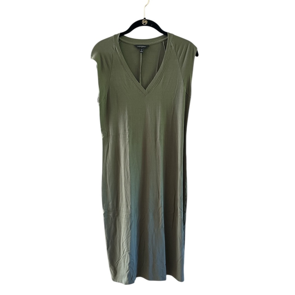 Banana Republic Women’s V neck Tshirt Dress Sleeveless Color Olive Size …